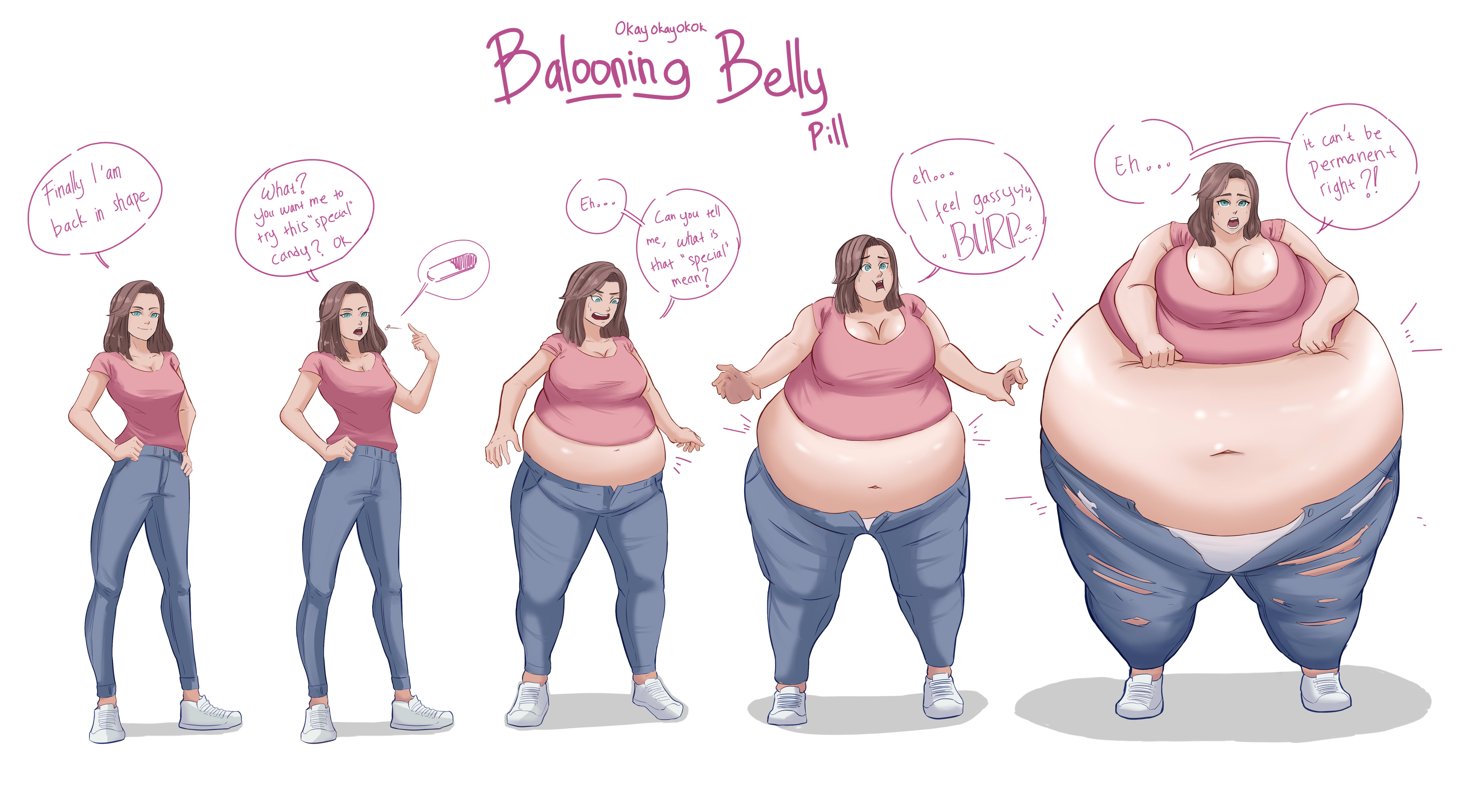 Balooning Belly By Ekusupanshon On Deviantart