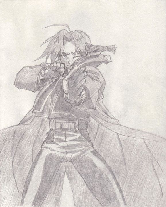 Ed Elric Fight Pose - Sketch