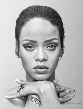 Rihanna Pencil Drawing