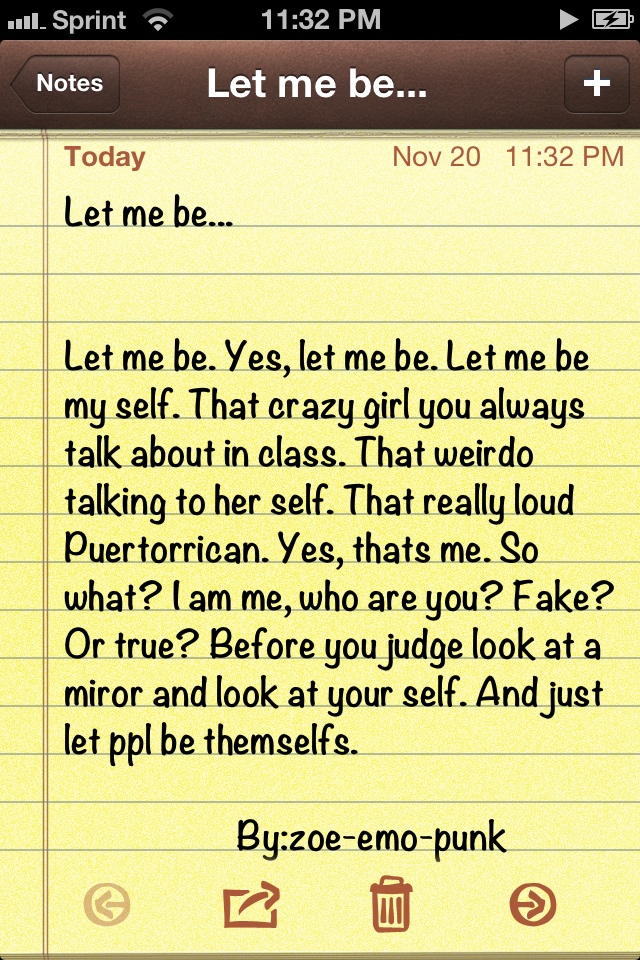 let me be...