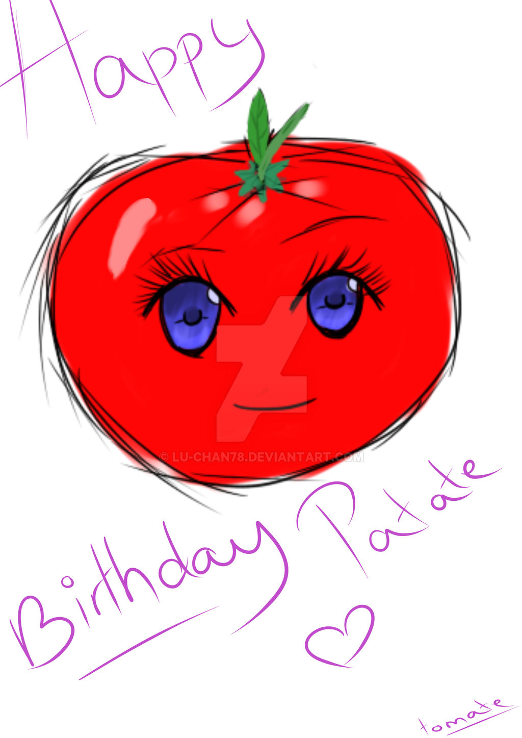 Tomate Wishing Happy Birthday By Lu Chan78 On Deviantart Tomate Wishing Happy Birthday By Lu Chan78 On Deviantart