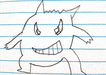 Gengar on notebook