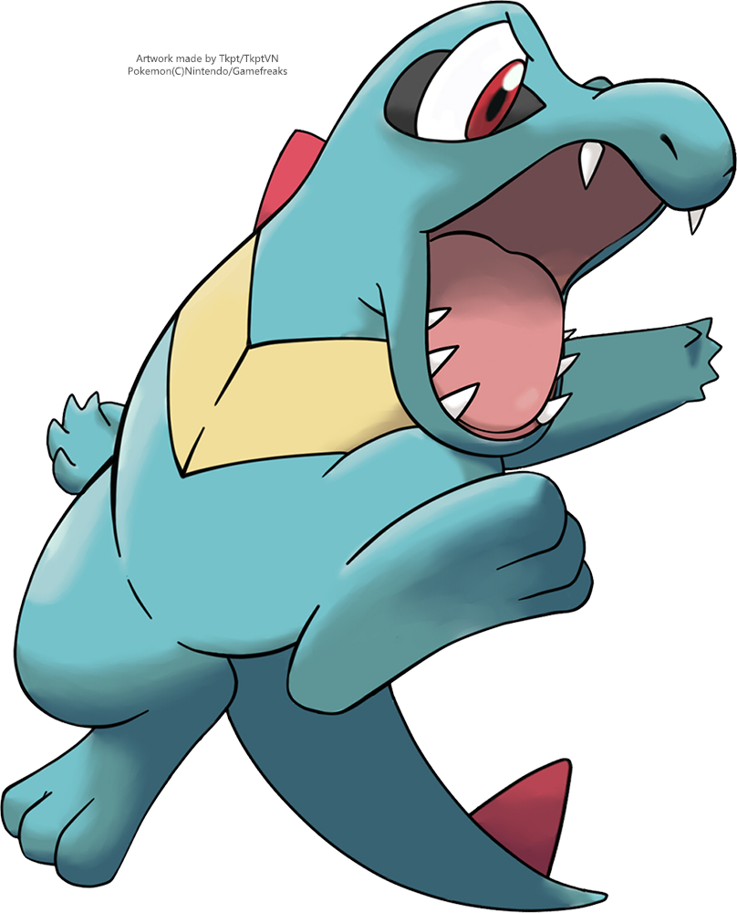 Totodile's Scary Face by Pokemonsketchartist on DeviantArt