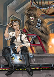 han solo and cheewie colour