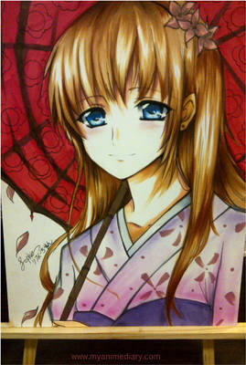 Anime Girl in Kimono