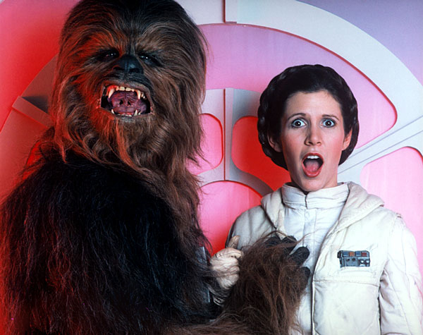 Leia gets frisky with a wookie