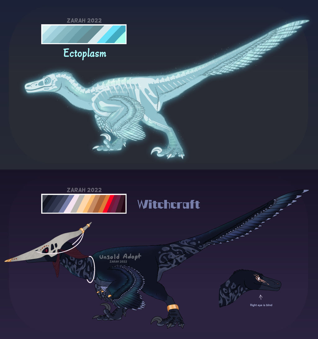 Halloween Raptor Adopts by Zarah-Embers on DeviantArt