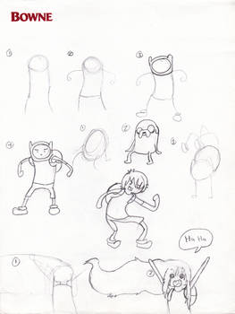How to draw Finn and Jake