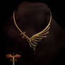 Golden wing necklace