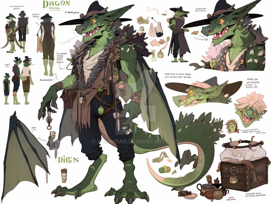 Adopt. 4$ OPEN DND. Kobold 14 by aibondar on DeviantArt