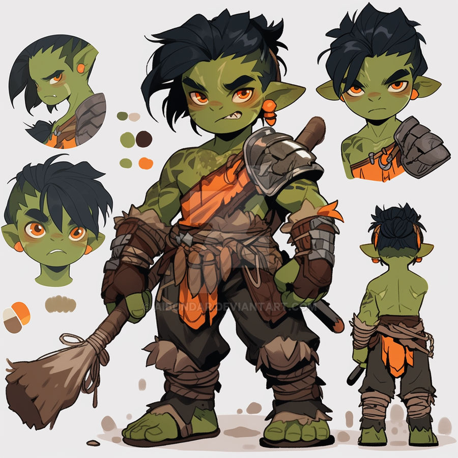 Adopt 4$ OPEN DND. Orc, Half orc 2 by aibondar on DeviantArt