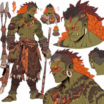 Adopt 4$ OPEN DND. Orc, Half orc 62