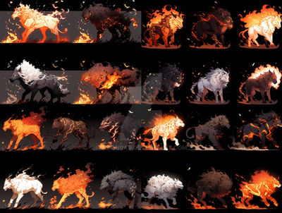 Red Fire Animals Adopt $4. Closed Fire animals .06.09.23 16 by aibondar on DeviantArt