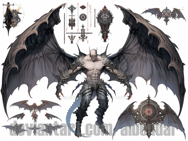 Demon Flying Reference Mystical flying demons 28.12.23 $4 32 by aibondar on DeviantArt