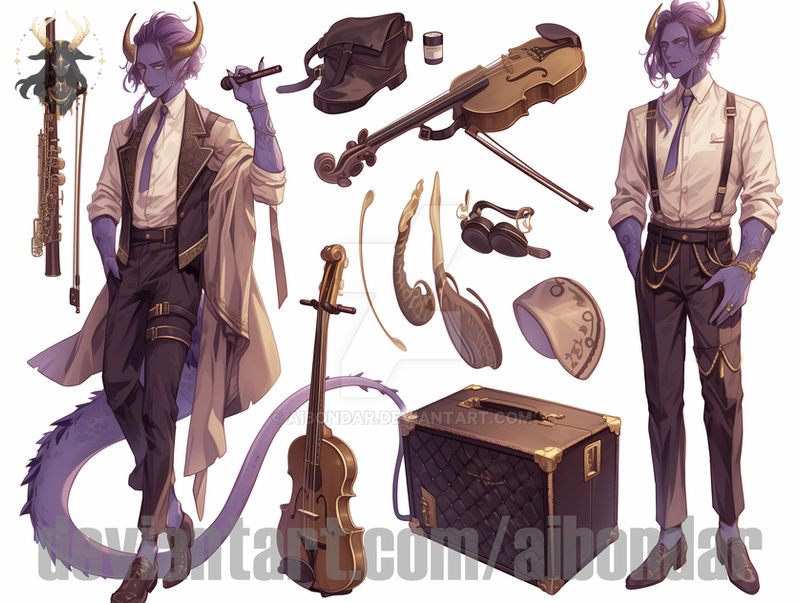 DND Drow musician 17.03.24 $5 26 by aibondar on DeviantArt