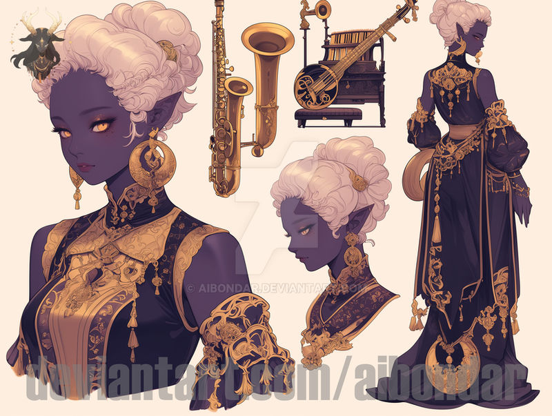 DND Drow musician 17.03.24 $5 33 by aibondar on DeviantArt