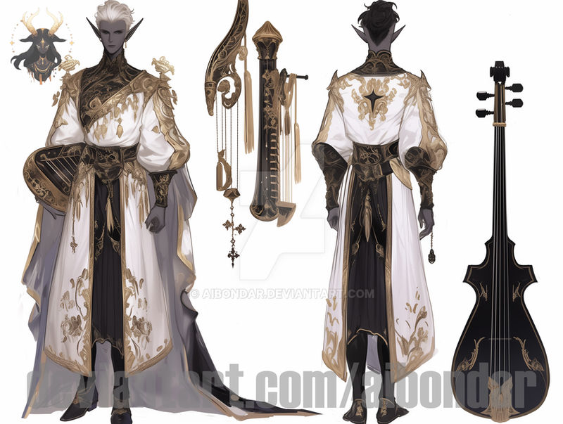 DND Drow musician 17.03.24 $5 55 by aibondar on DeviantArt