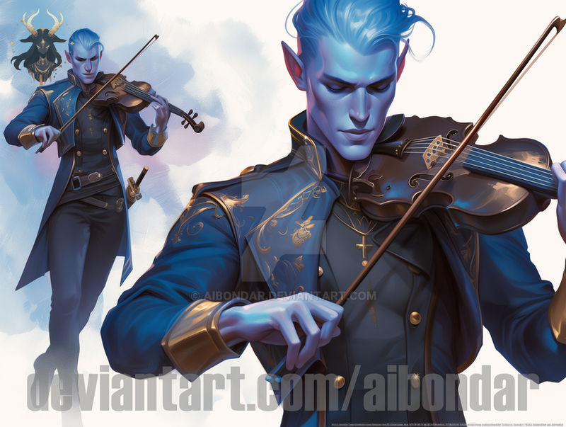 DND Drow musician 17.03.24 $5 78 by aibondar on DeviantArt