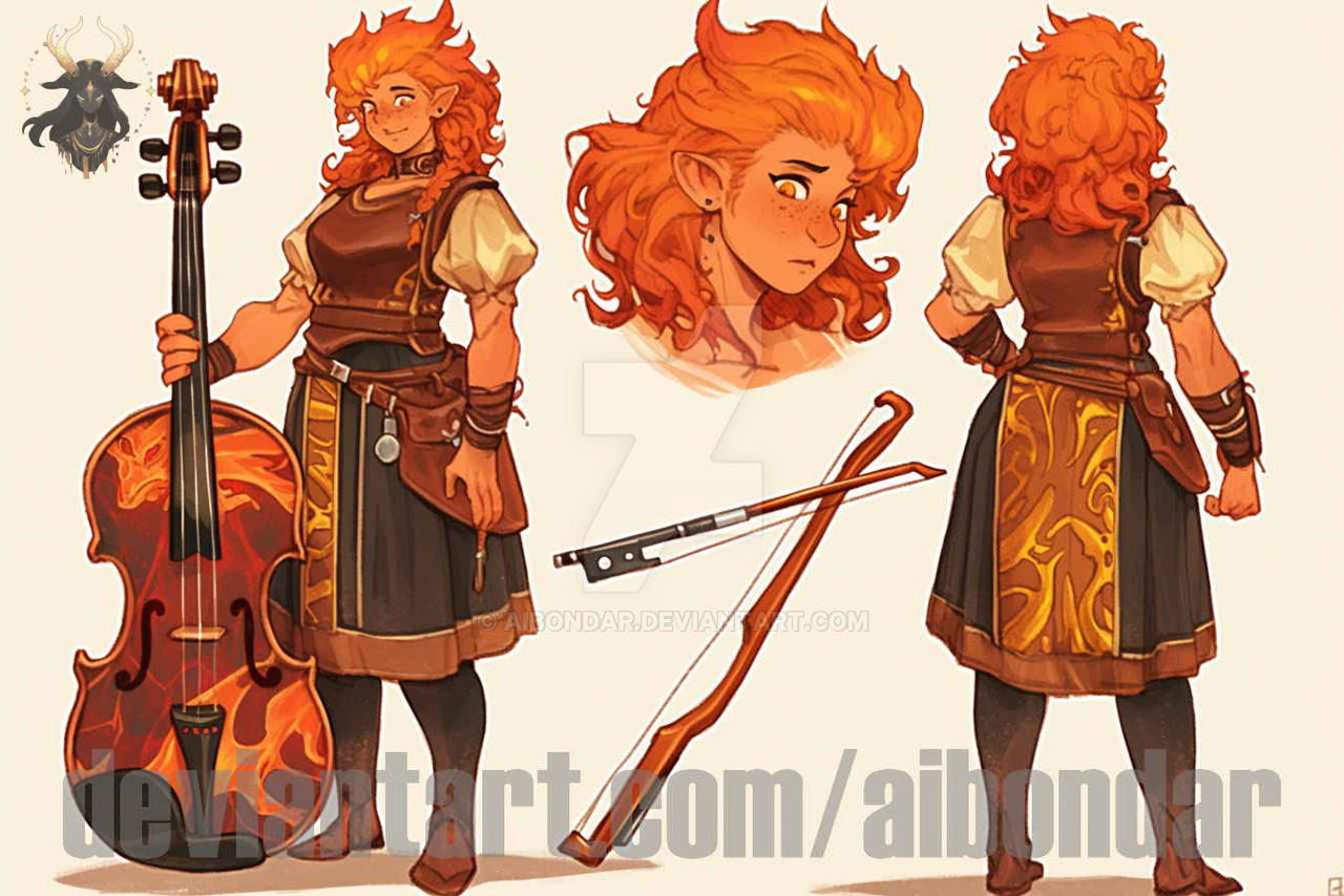 DND Dwarf Musician 08.24 $4 143 by aibondar on DeviantArt