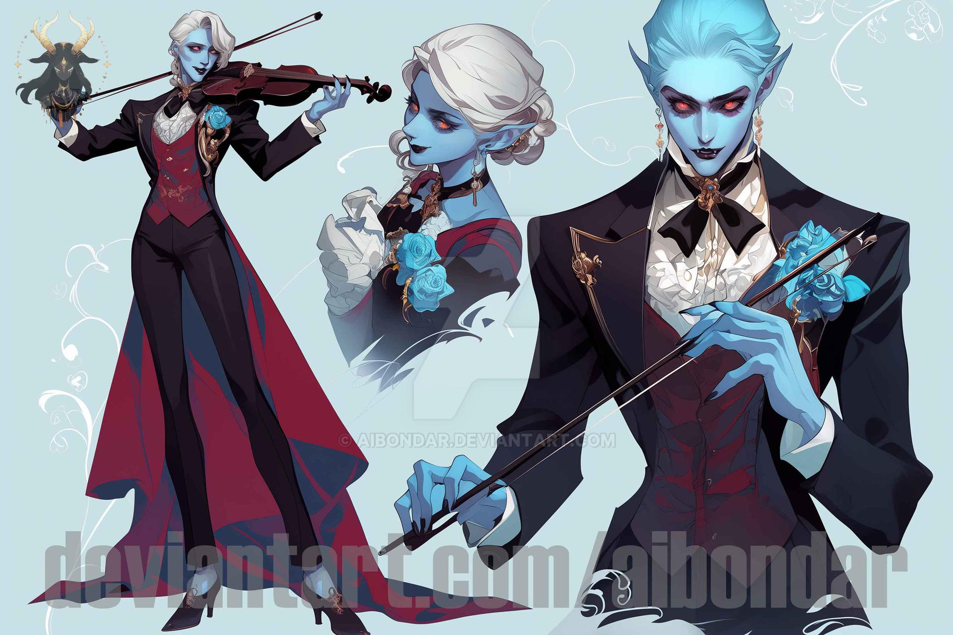 DND Vampire musician $5 08.24 35 by aibondar on DeviantArt
