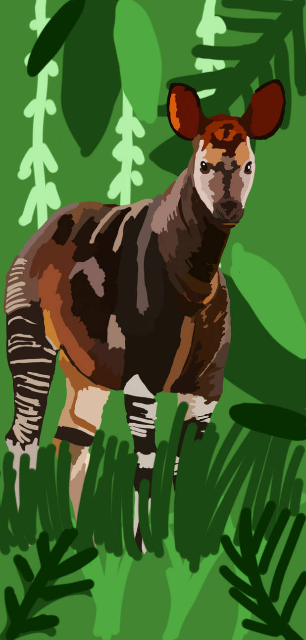 Stylized Okapi by TheGrosbeakGallery on DeviantArt