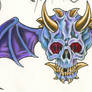 winged demon skull