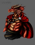 Red Dragonborn Warlock