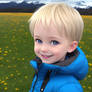 little blonde boy with blue eyes