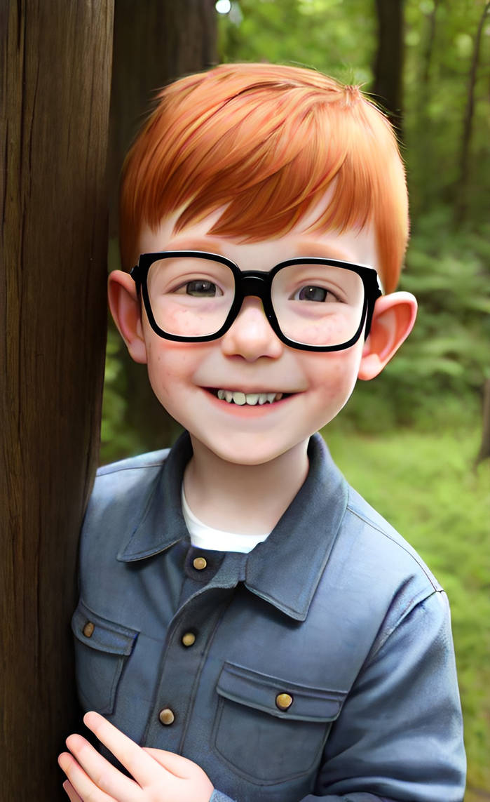 Austistic Ginger Ginger boy with glasses in a forest by depresivo on DeviantArt