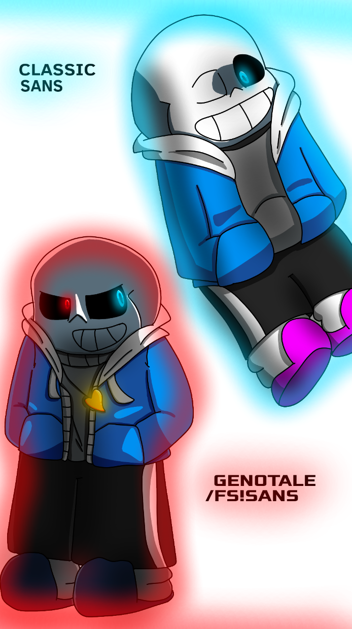 classic sans vs genotale/FS!sans by Farisyastudio on DeviantArt