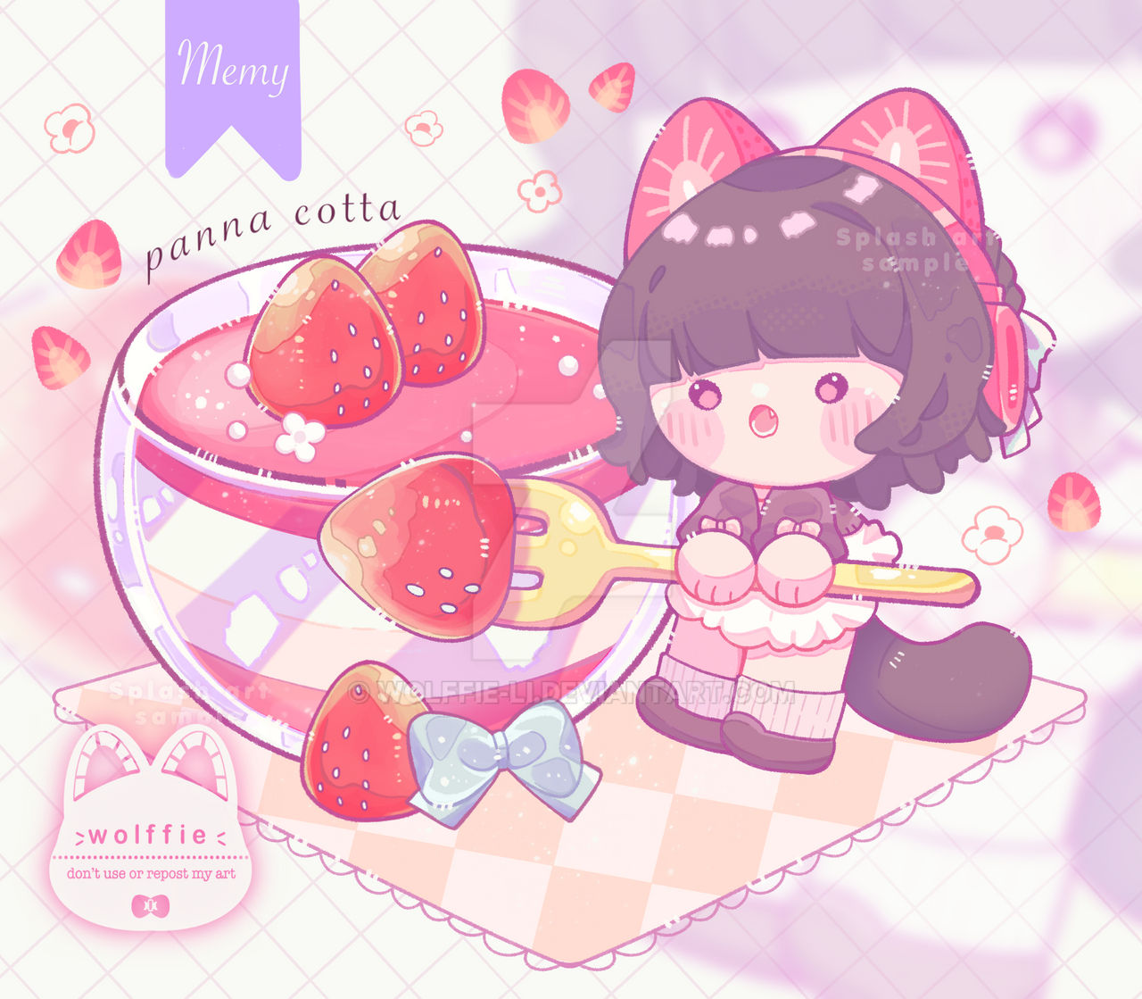 mini chibi with food by Wolffie-lI on DeviantArt