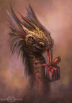 Gift - birthday dragon by queenofeagles Gift - birthday dragon by queenofeagles