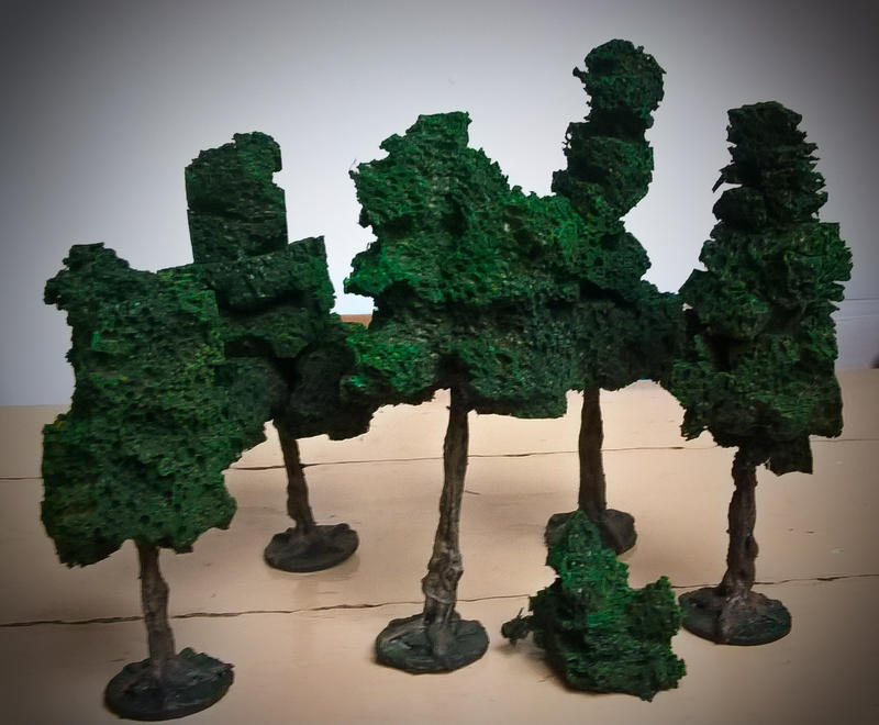 Tutorial: miniature trees for DnD by queenofeagles on DeviantArt