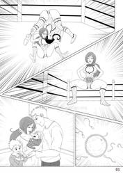 Orihime vs Senjumaru wrestling 01