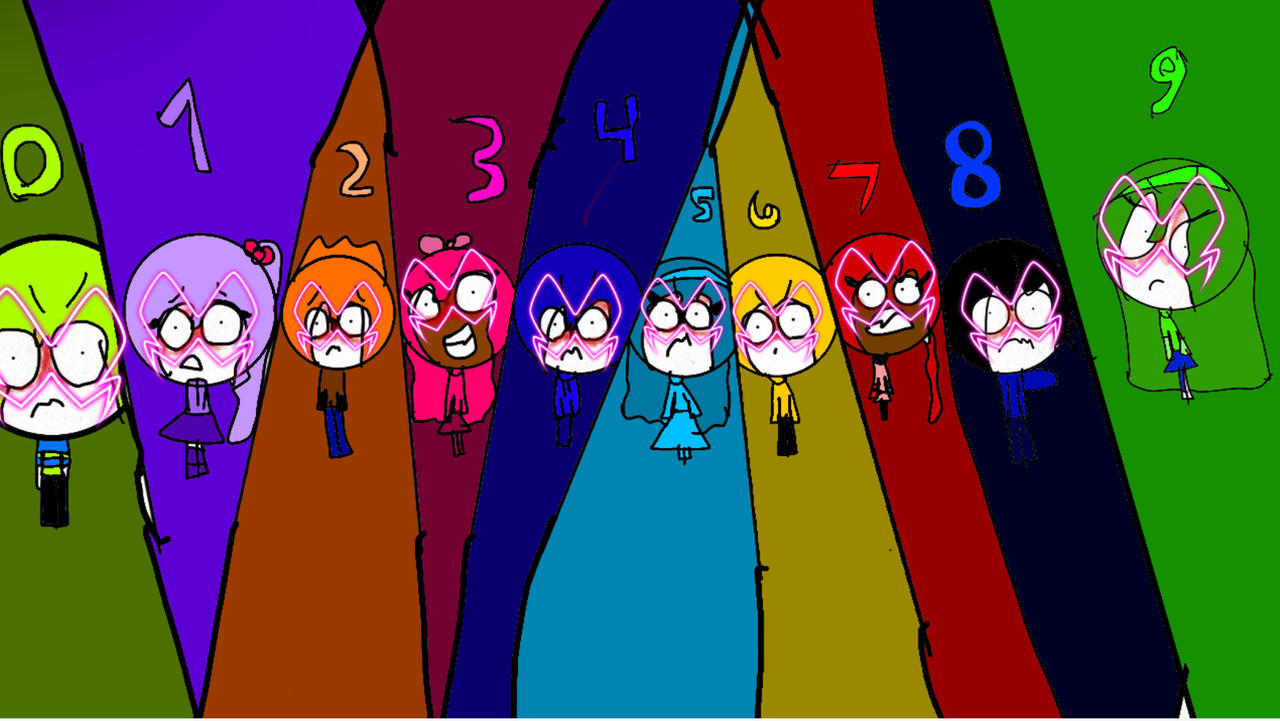 Numberjacks Designing Humans AkumaJacks (Akumatized NumberJacks) by LovFawn on DeviantArt