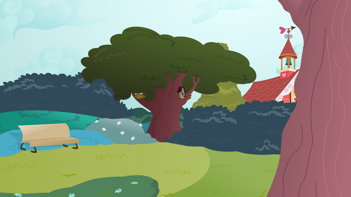 Background: Ponyville Park by DracoBlair