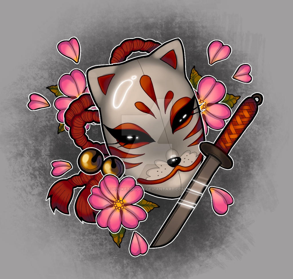 Kitsune mask tattoo designs by PocketGhoul on DeviantArt