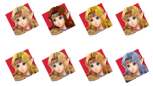 SSBU Zelda Stock Icons