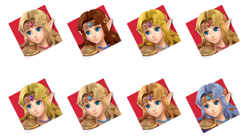 SSBU Zelda Stock Icons