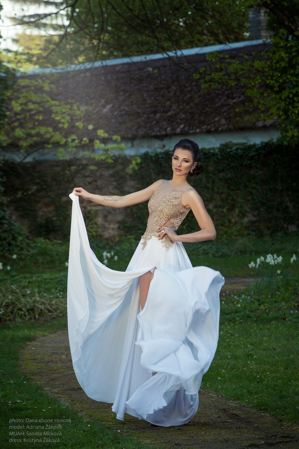 white dress