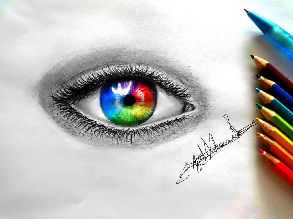 Rainbow colored eye by GrodAngelo on DeviantArt