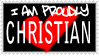 I am proudly CHRISTIAN stamp