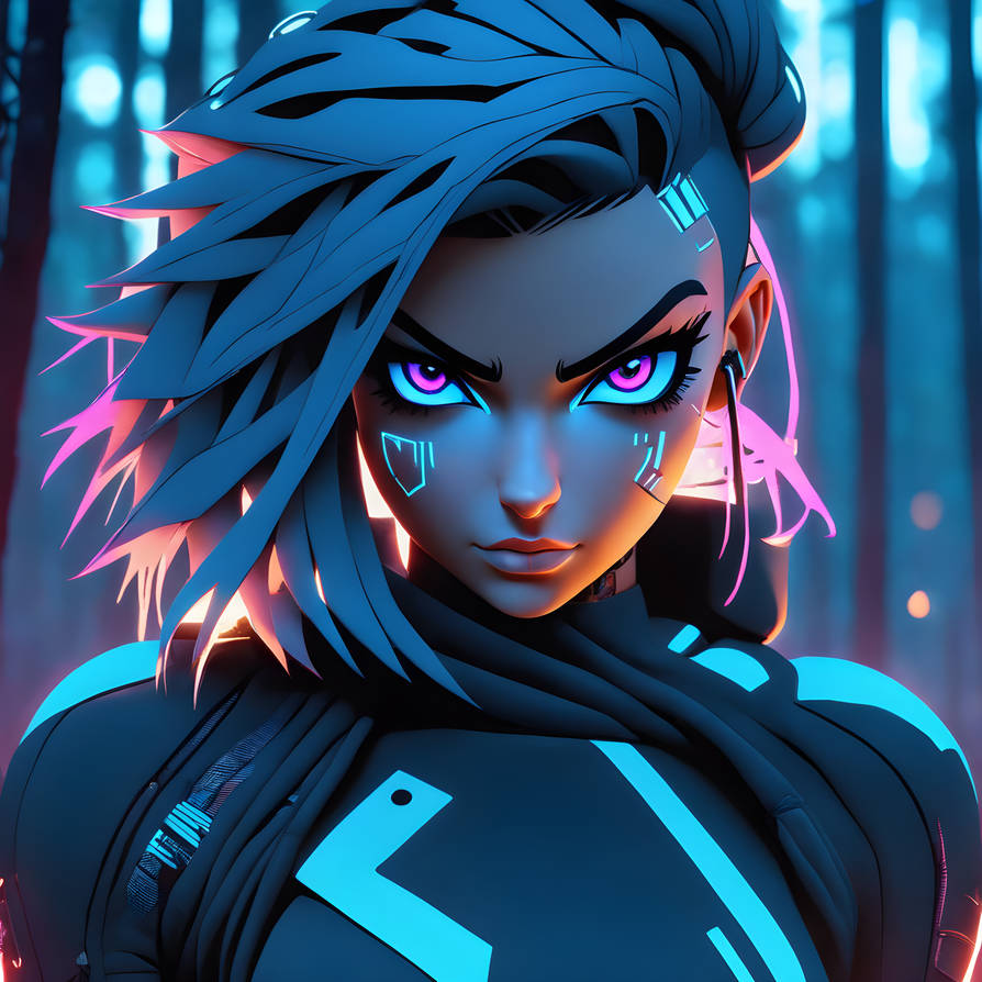 Cyberpunk Girl #203 by Flunex on DeviantArt