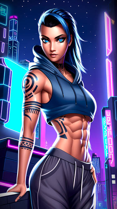 Cyberpunk Phone WP Girl #49