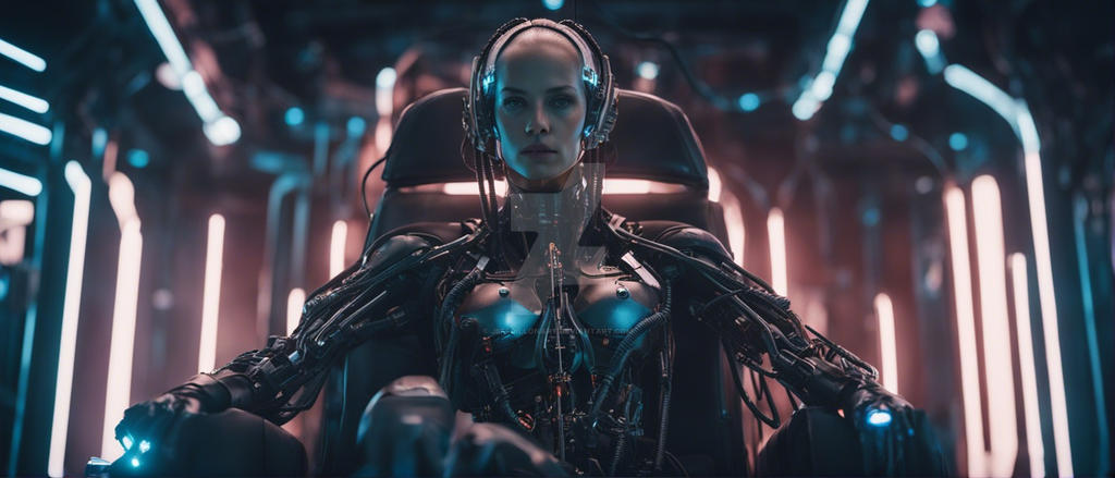 Female cyborg, android, diagnostic, extreme wires by JeffDillonArt on ...