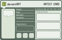 Artist Card Example Artist Card Template by Saskle on DeviantArt