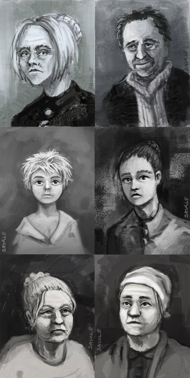 Crime and Punishment Character Portraits by Saskle