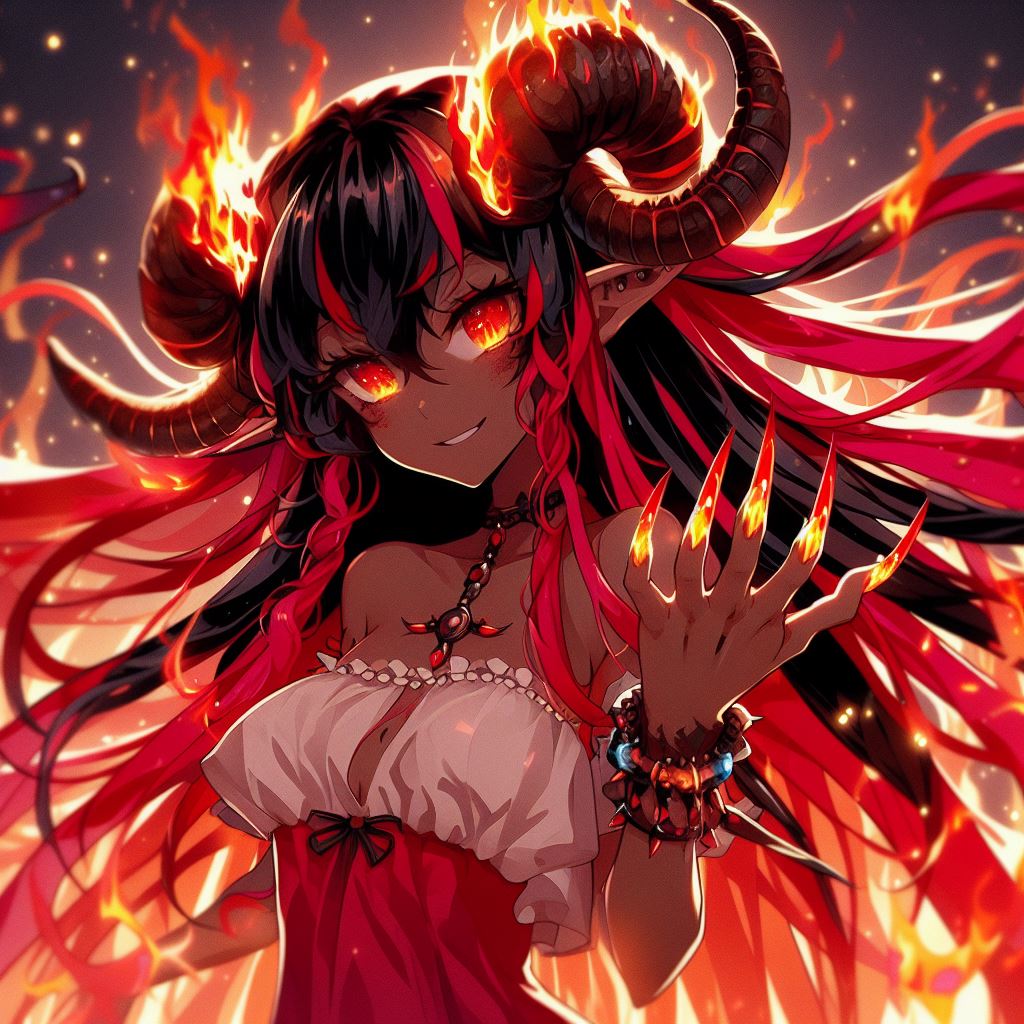 Fire Demon Girl By LunarAnimeEmpire On DeviantArt fire-demon-girl-by-lunaranimeempire-on-deviantart