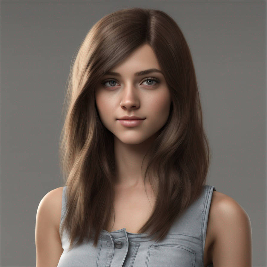 Brunette Teen Female 3d Photo Realistic by Selinthe on DeviantArt