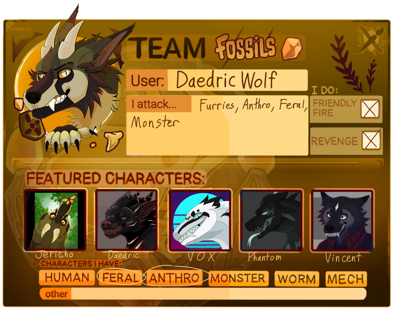 Team Fossils 2025 Art Fight! by StormytheTanuki on DeviantArt